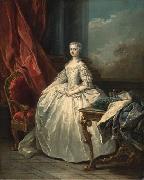 Charles Amedee Philippe Van Loo Portrait of Queen Marie Leczinska oil painting reproduction